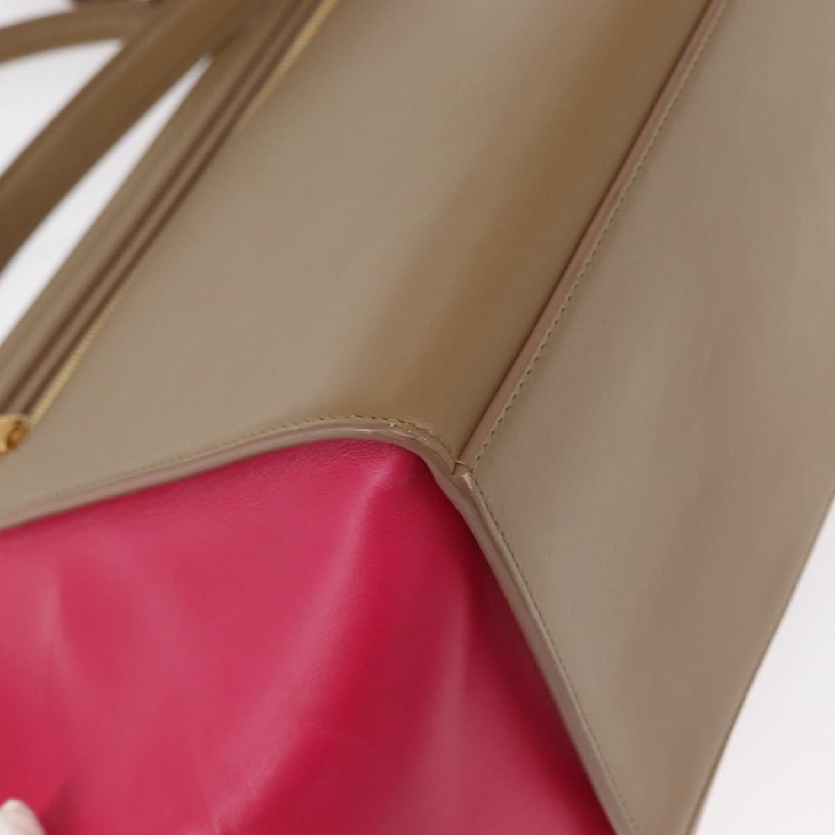 Celine Bicolor Trapeze Bag Leather, BEIGE, LEATHER, Handbag