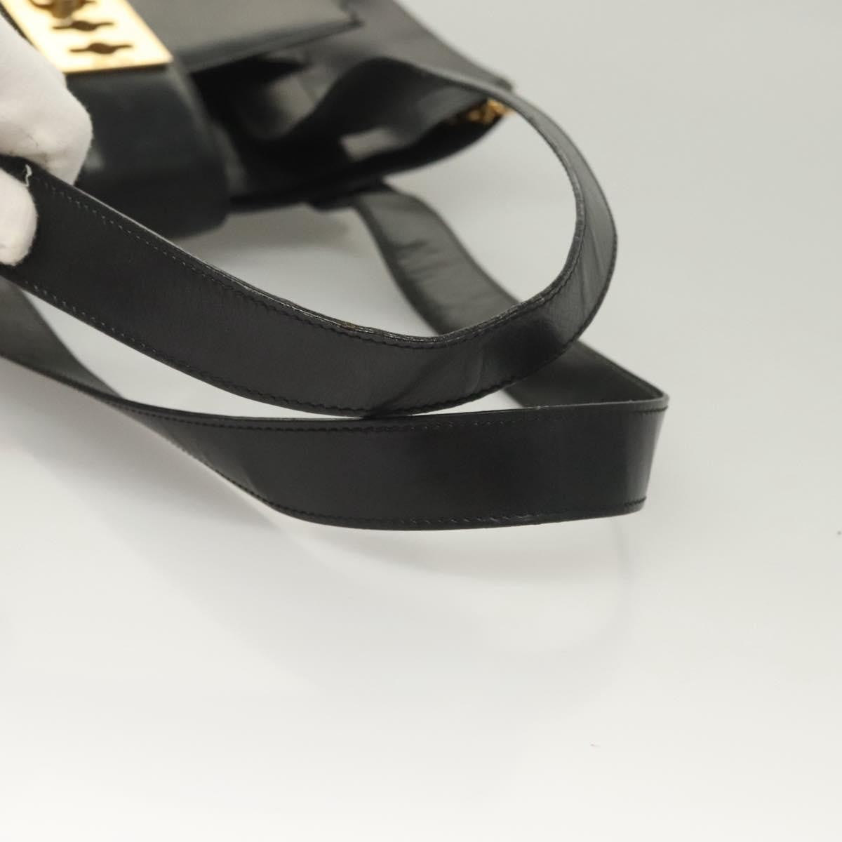 Celine Shoulder Bag Leather, BLACK, LEATHER, Shoulder bag