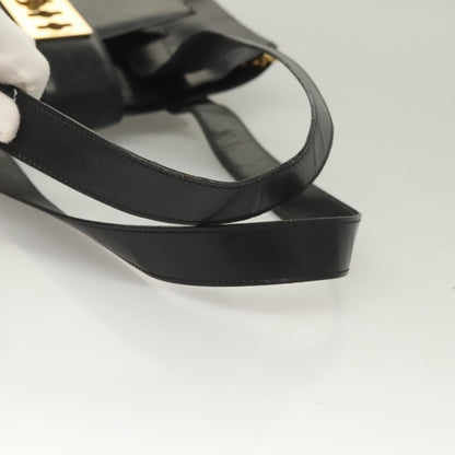 Celine Shoulder Bag Leather, BLACK, LEATHER, Shoulder bag