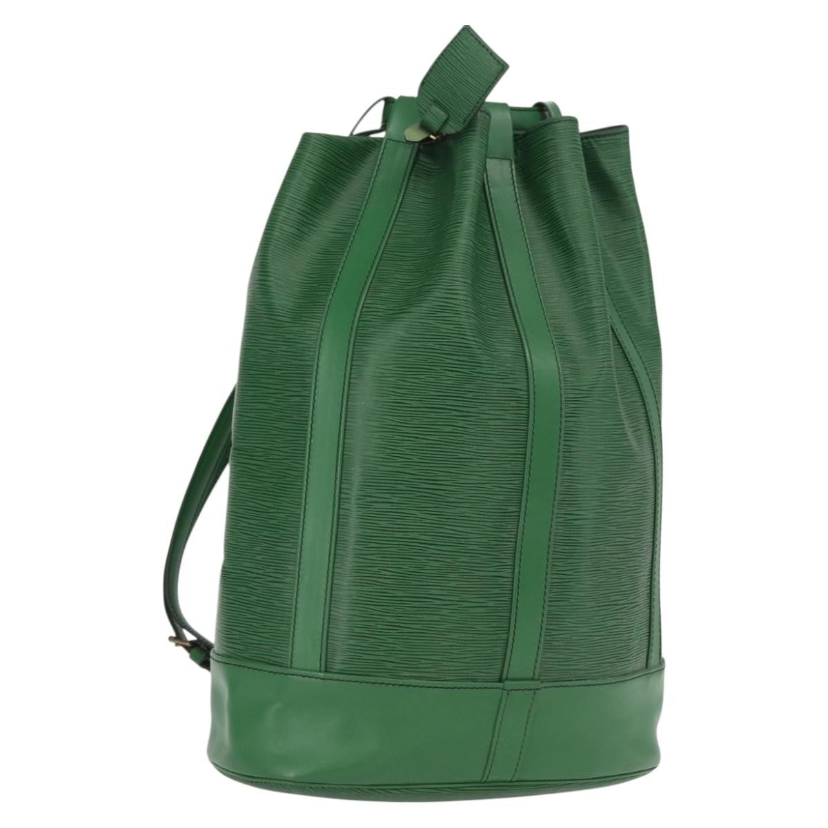 Louis Vuitton Randonnee Backpack Epi Leather, Green, Leather, Backpack