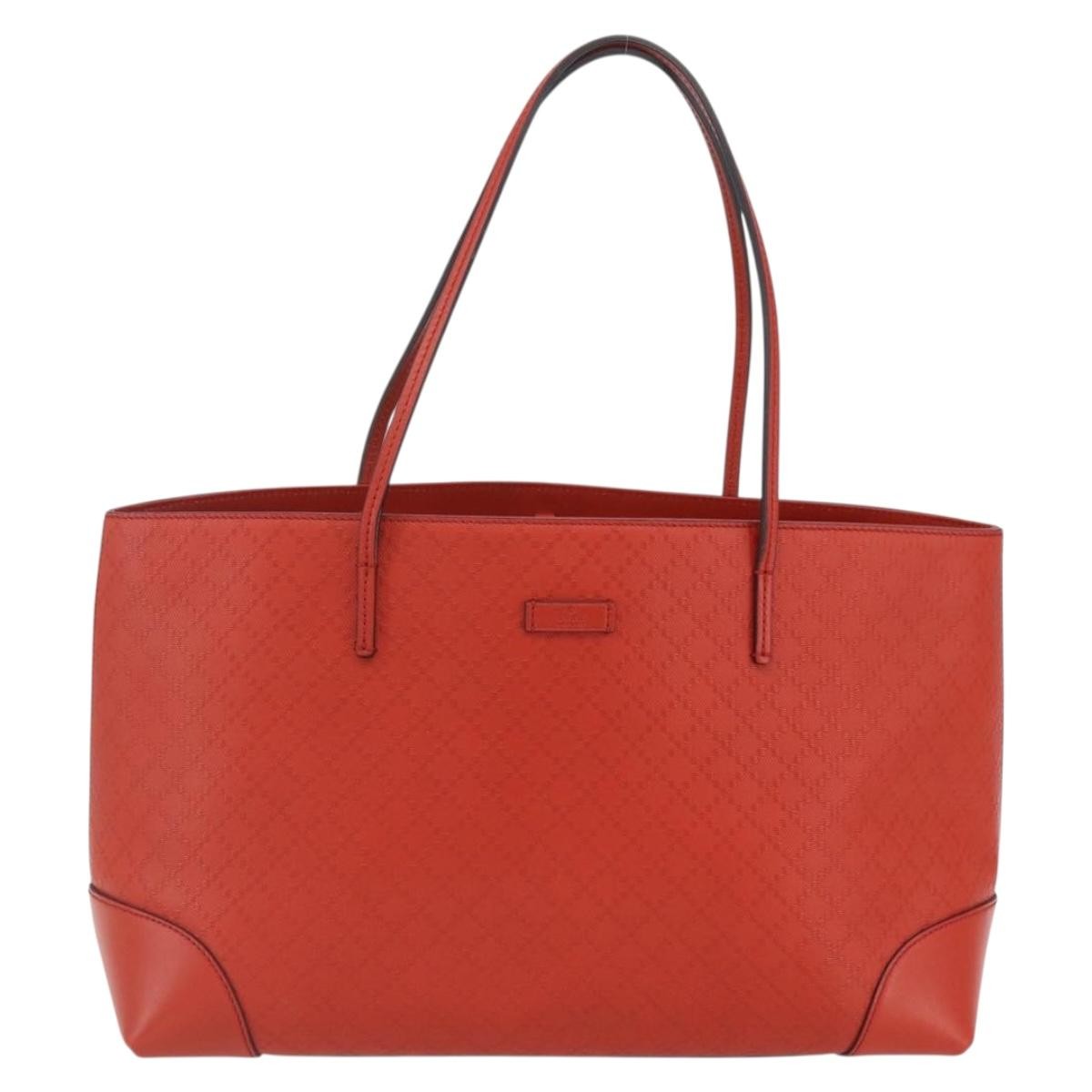 Gucci Bright Tote Diamante Leather, RED, LEATHER, Tote bag