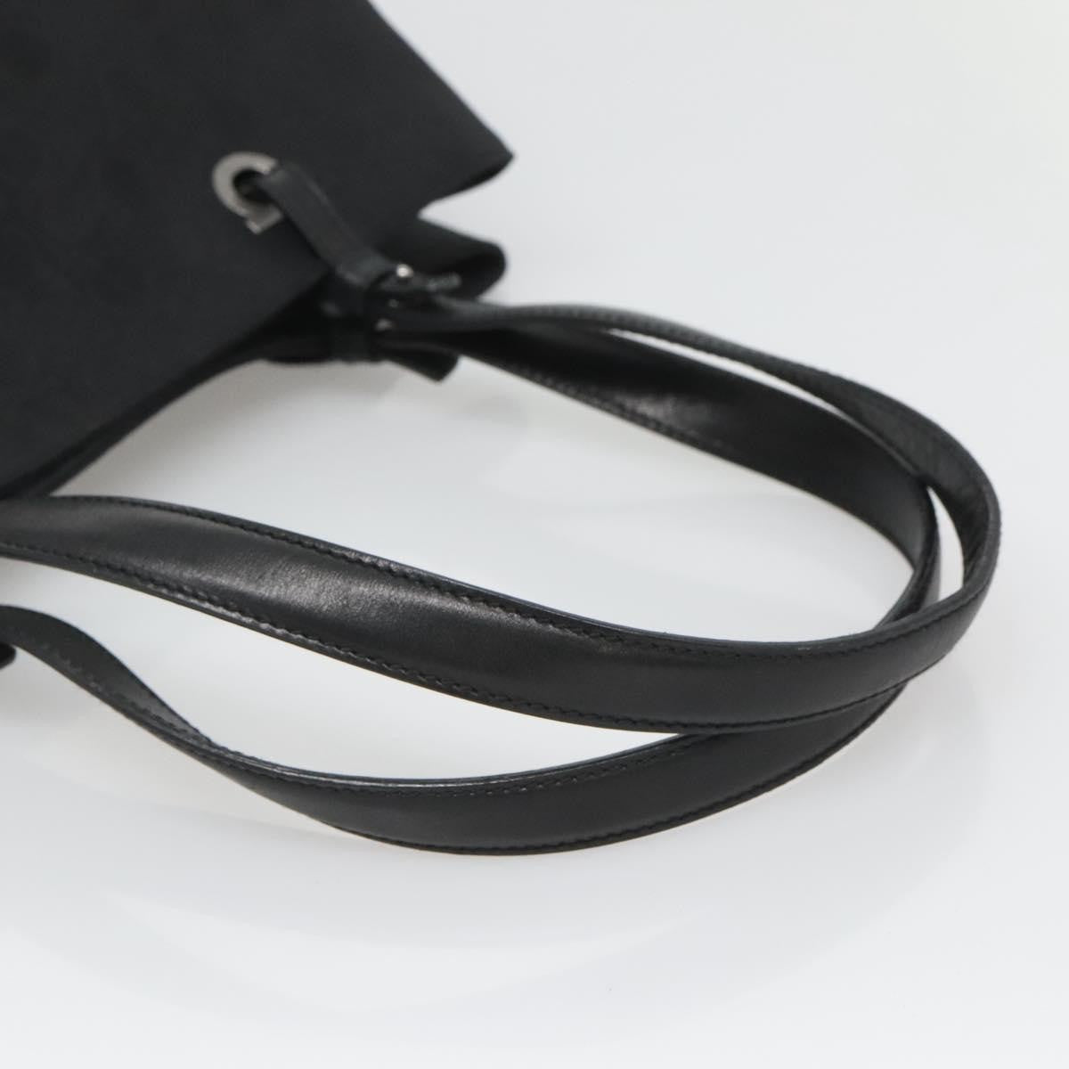 Salvatore Ferragamo Gancini Tote Canvas, BLACK, CANVAS, Tote bag