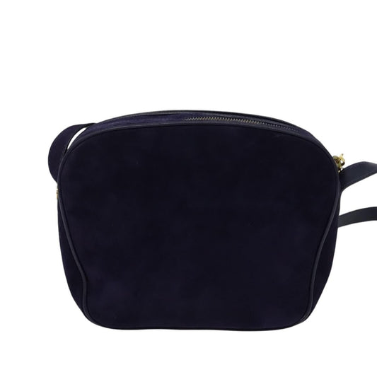 Salvatore Ferragamo Gancini Shoulder Bag Suede, PURPLE, SUEDE, Shoulder bag