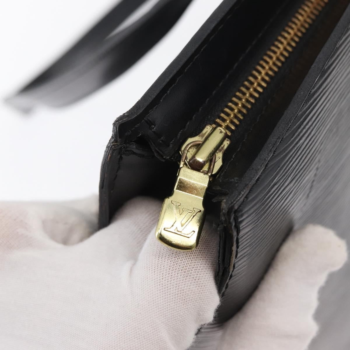 Louis Vuitton Saint Jacques Handbag Epi Leather, BLACK, LEATHER, Shoulder bag