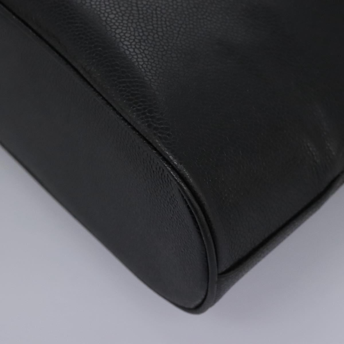 Chanel Vintage CC Dome Bag Leather, BLACK, LEATHER, Tote bag