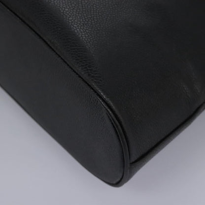 Chanel Vintage CC Dome Bag Leather, BLACK, LEATHER, Tote bag