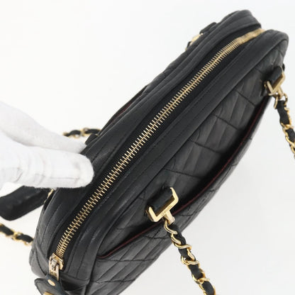 Chanel Vintage Camera Bag Quilted Leather, BLACK, LEATHER, Shoulder bag