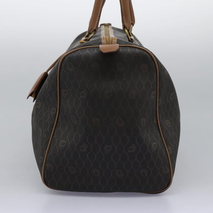 Christian Dior Vintage Honeycomb Boston bag Canvas and Leather, BLACK, PVC, Travel bag