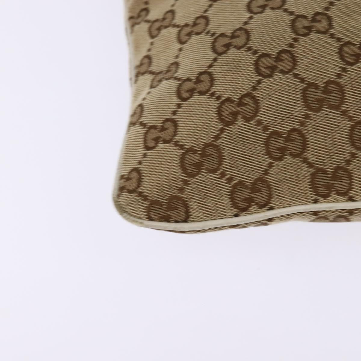 Gucci Flat Messenger Bag GG Canvas, BEIGE, CANVAS, Shoulder bag