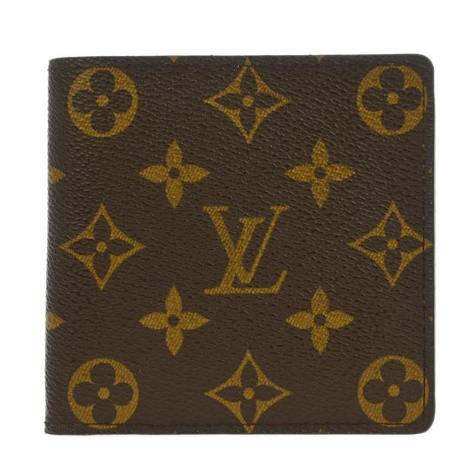 Louis Vuitton Bifold Card Case Monogram Canvas, BROWN, CANVAS, Wallets