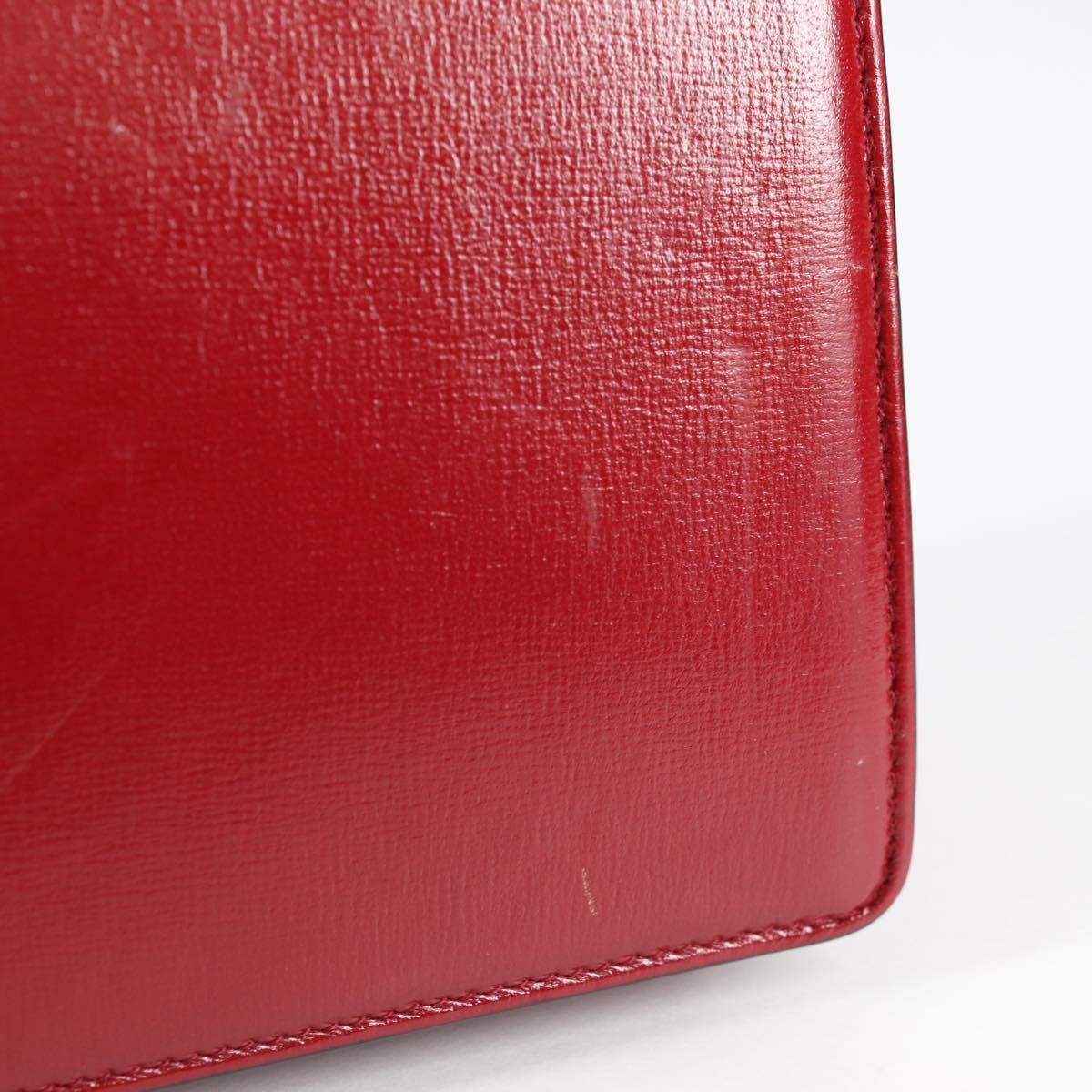 Gucci GG Ring Shoulder Bag Leather, RED, LEATHER, Shoulder bag