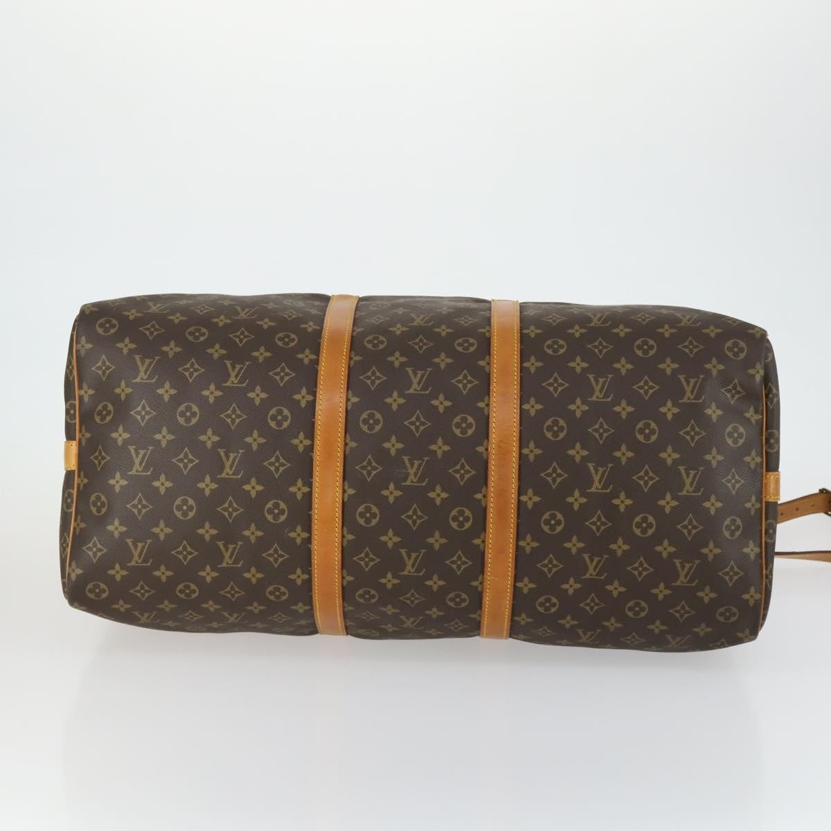 Louis Vuitton Keepall Bandouliere Bag Monogram Canvas, BROWN, CANVAS, Travel bag