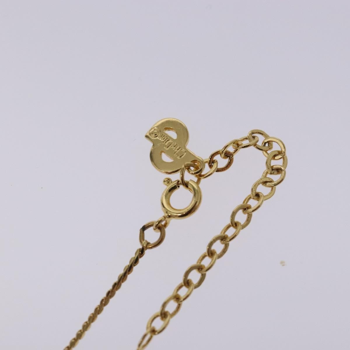 Christian Dior Collar Necklace Metal with Faux Pearls, GOLD, METAL, Necklace