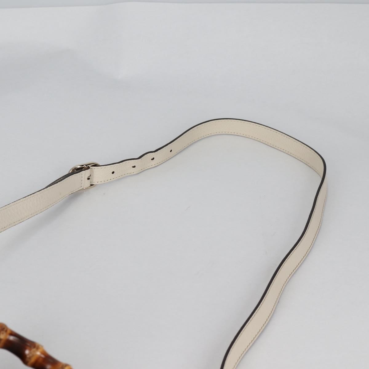 Gucci Diana Bamboo Top Handle Tote Leather, WHITE, LEATHER, Handbag