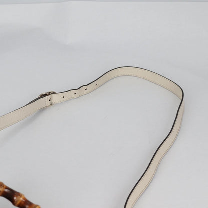 Gucci Diana Bamboo Top Handle Tote Leather, WHITE, LEATHER, Handbag