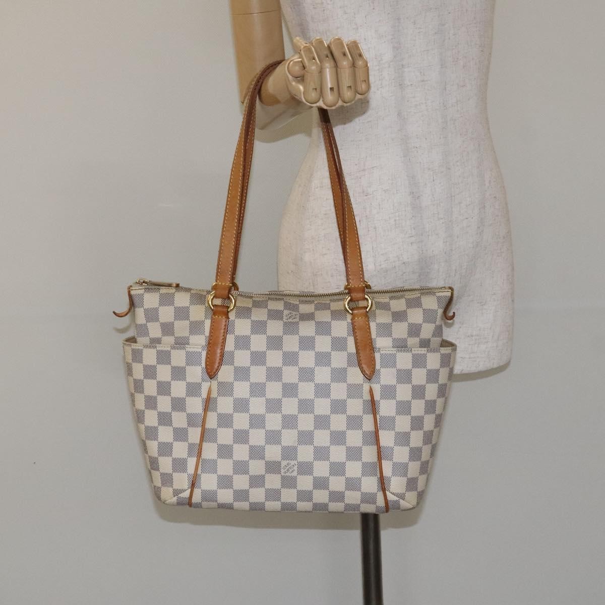Louis Vuitton Totally Handbag Damier, WHITE, CANVAS, Tote bag