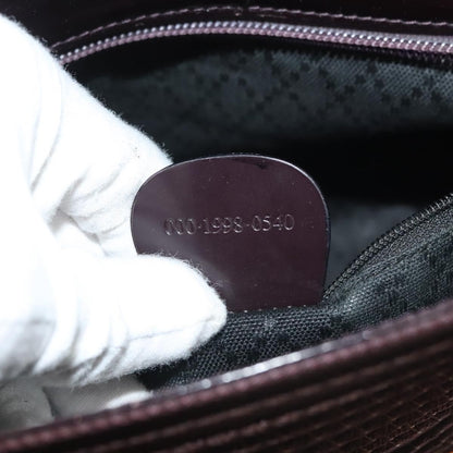 Gucci Vintage Bamboo Handle Tote Nylon, BROWN, SYNTHETIC, Tote bag