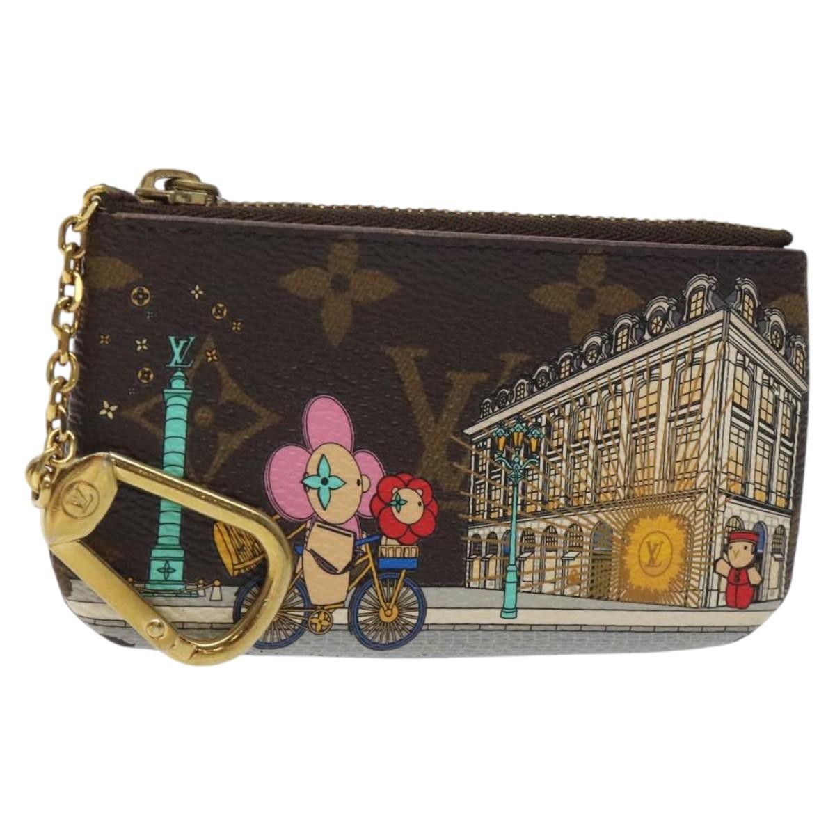 Louis Vuitton Pochette Clés Monogram Vivienne, BROWN, CANVAS, Wallets