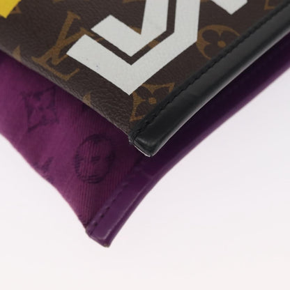 Louis Vuitton Double Flat Messenger Bag Limited Edition Logo Story Monogram Canvas and Denim, MULTICOLOUR, CANVAS, Shoulder bag