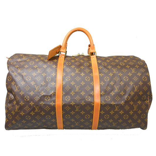 Louis Vuitton Keepall Bag Monogram Canvas, Brown, Canvas, Travel Bag