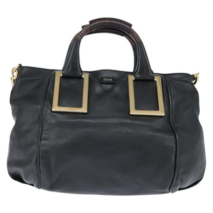Chloe Ethel Tote Leather, BLACK, LEATHER, Tote bag