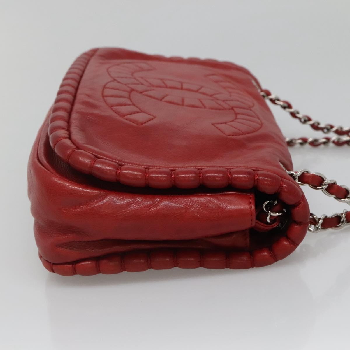 Chanel Timeless CC Flap Bag Leather, RED, LEATHER, Shoulder bag
