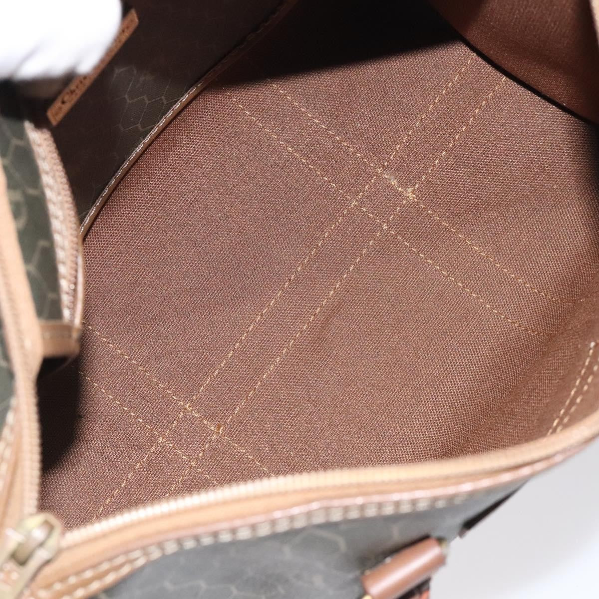 Christian Dior Vintage Honeycomb Handbag Canvas Leather, BLACK, CANVAS, Handbag