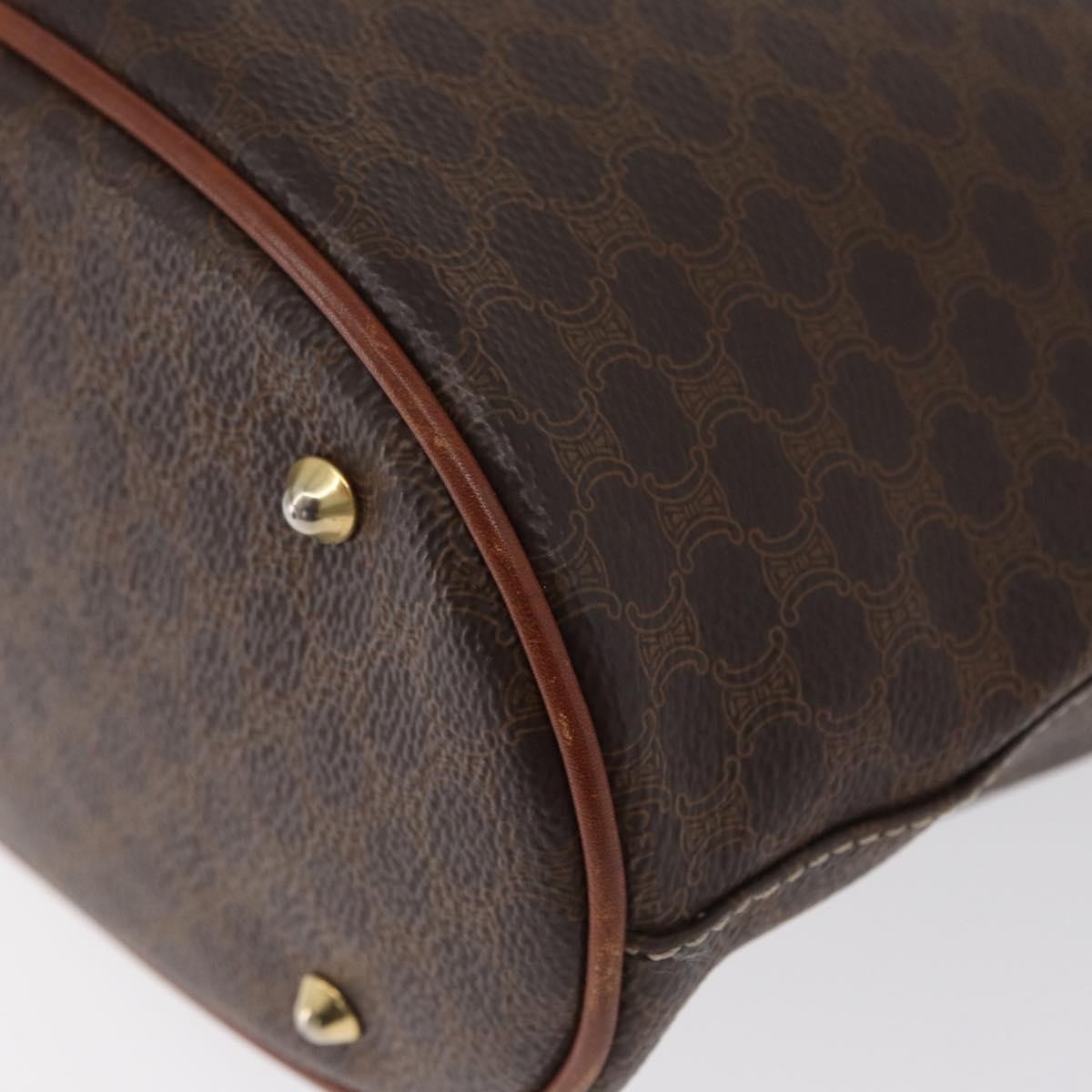 Celine Vintage Macadam Tote bag Canvas and Leather, Brown, Canvas, Tote Bag
