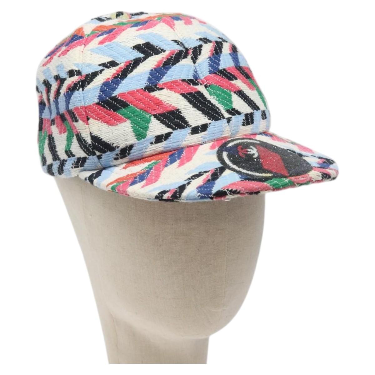 Chanel Airlines Baseball Cap Cotton, MULTICOLOUR, COTTON, Head accessory