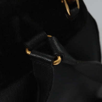 Gucci Gucci bamboo backpack daim, BLACK, SUEDE, Backpack