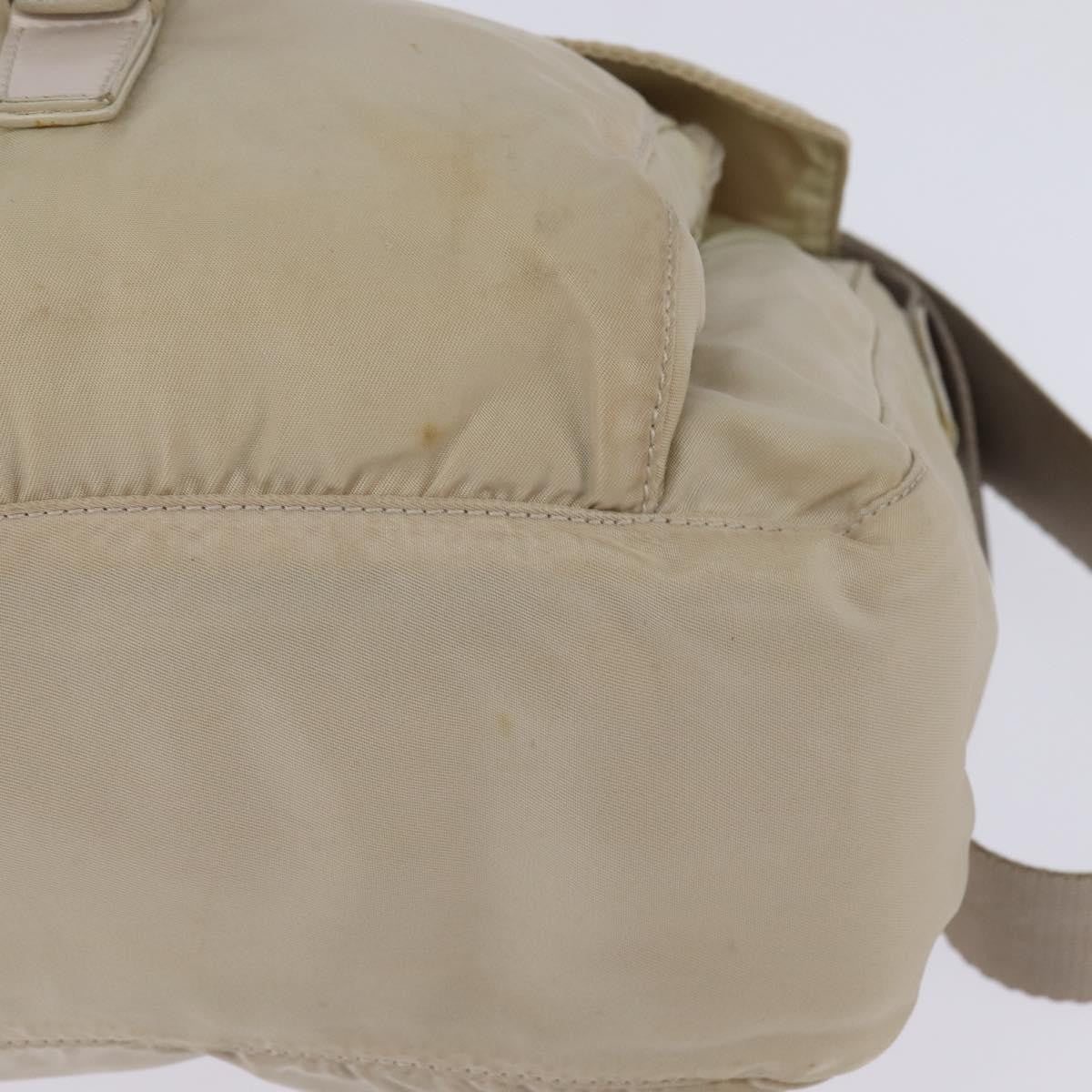 Prada Buckle Messenger Bag Tessuto, BEIGE, NYLON, Crossbody bag