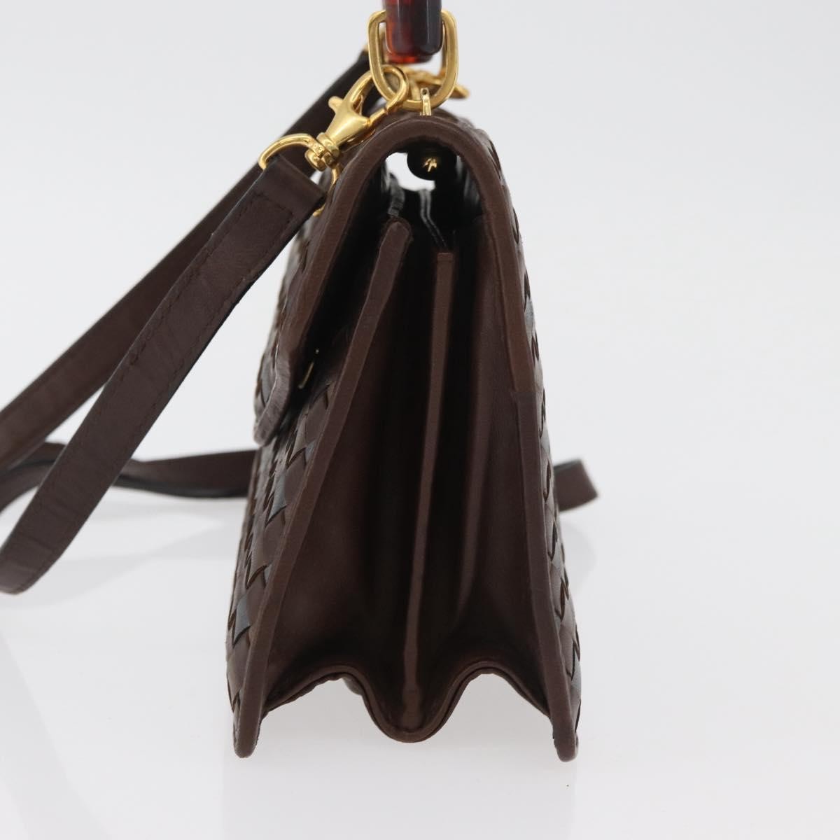 Bottega Veneta Intrecciato Handbag Leather, Brown, Leather, Handbag