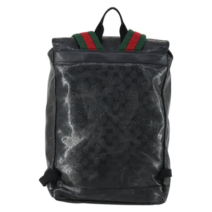 Gucci Buckle Backpack GG Imprime, BLACK, CANVAS, Backpack