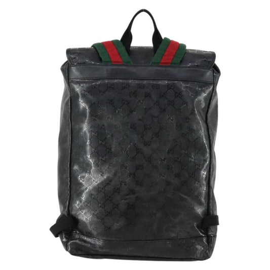 Gucci Buckle Backpack GG Imprime, BLACK, CANVAS, Backpack