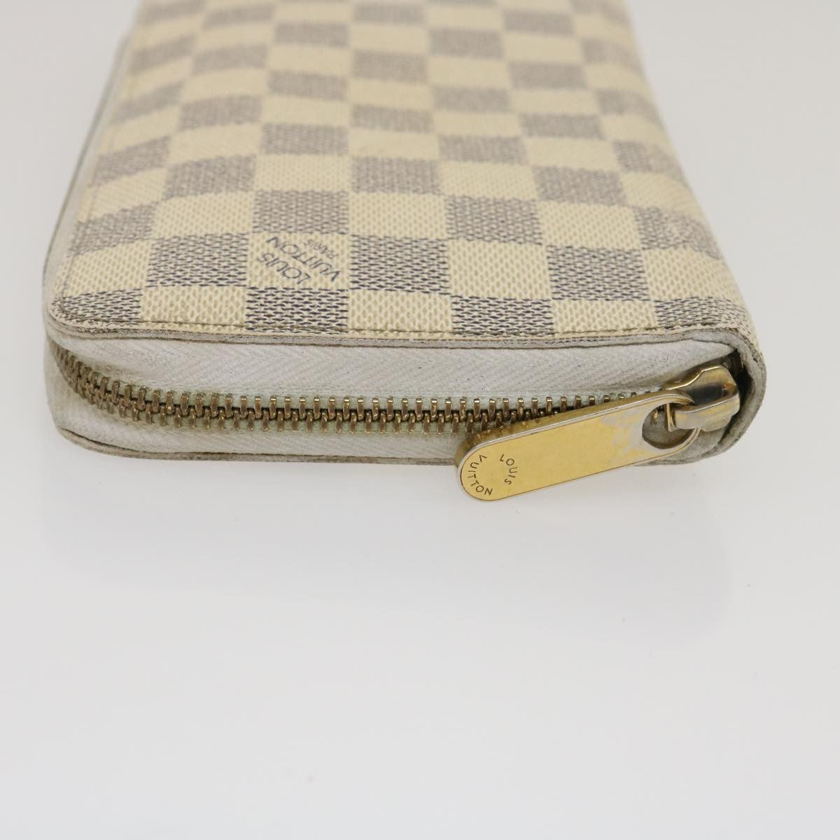 Louis Vuitton Zippy Organizer Damier, WHITE, CANVAS, Wallets