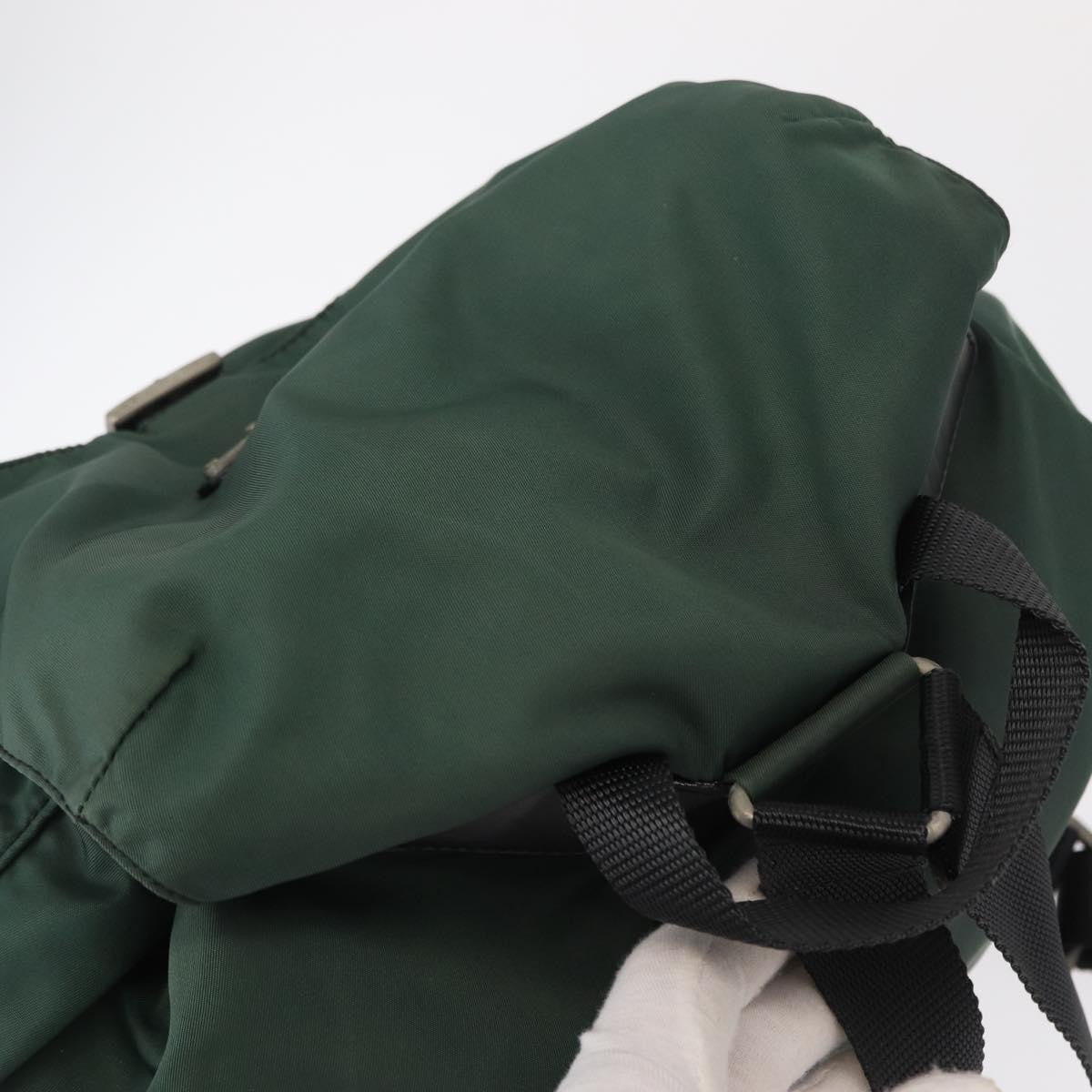 Prada Double Front Pocket Backpack Tessuto, GREEN, NYLON, Backpack
