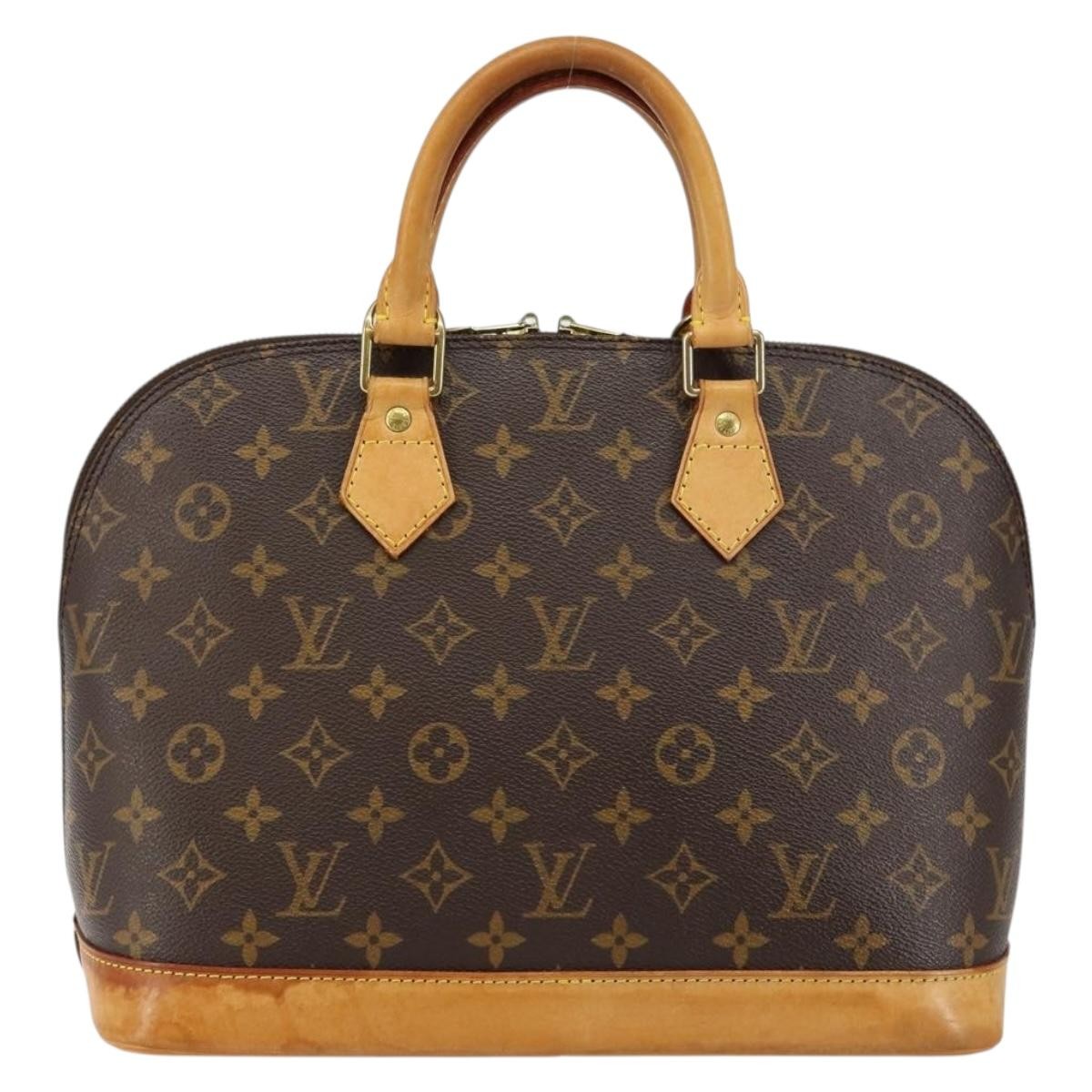 Louis Vuitton Alma Handbag Monogram Canvas, BROWN, CANVAS, Handbag