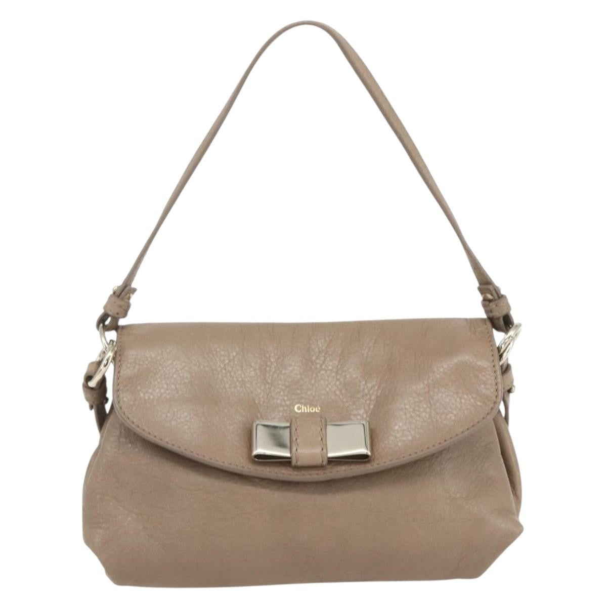 Chloe Lily Handbag Leather, BEIGE, LEATHER, Handbag