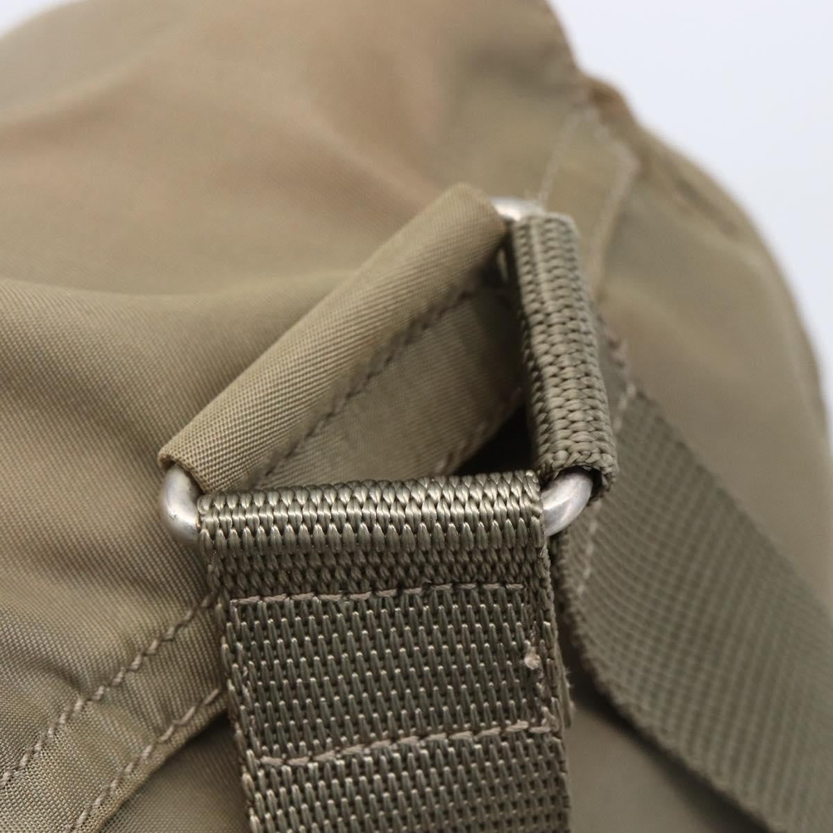 Prada Front Pocket Buckle Backpack Nylon, BEIGE, NYLON, Backpack