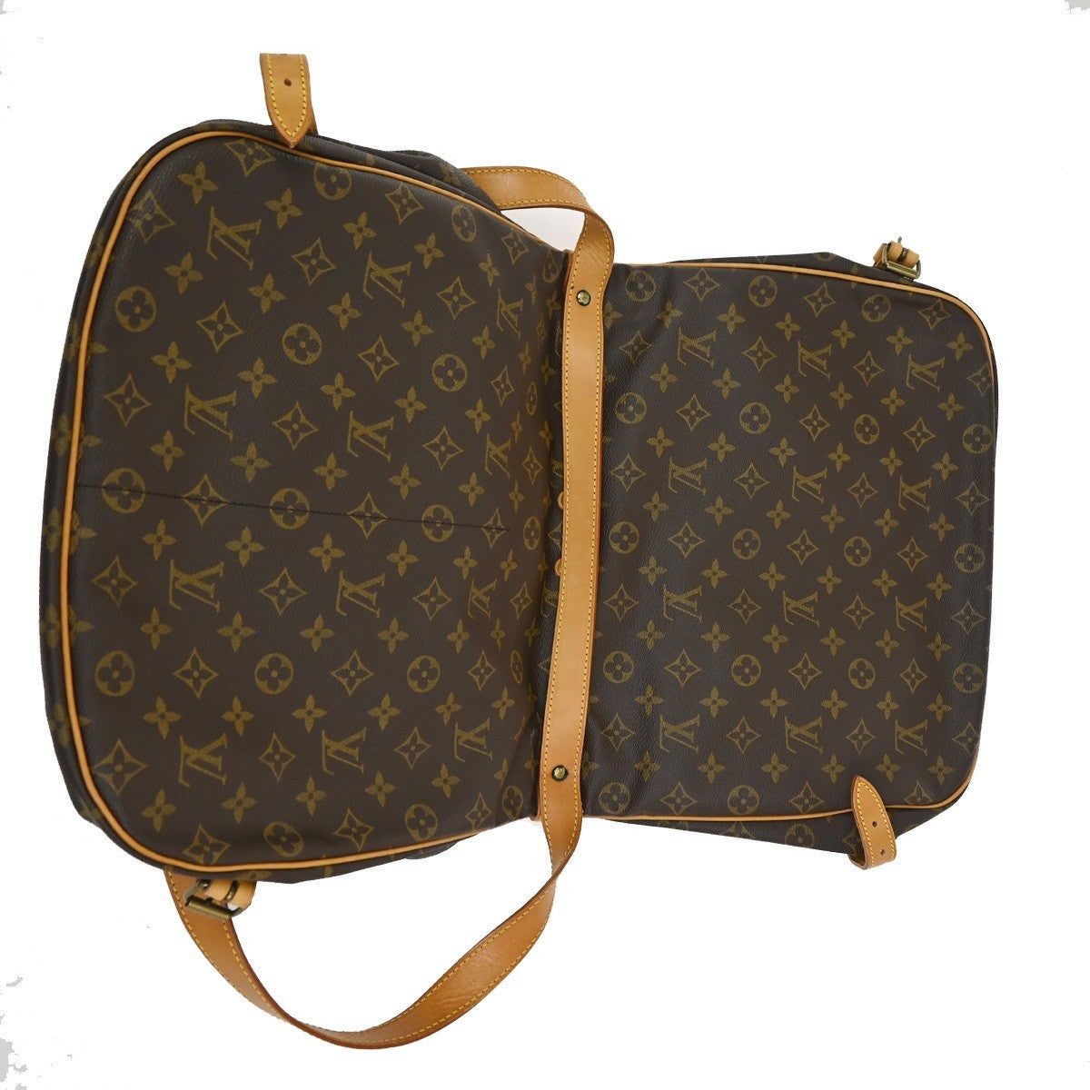 Louis Vuitton Saumur Handbag Monogram Canvas, BROWN, CANVAS, Shoulder bag
