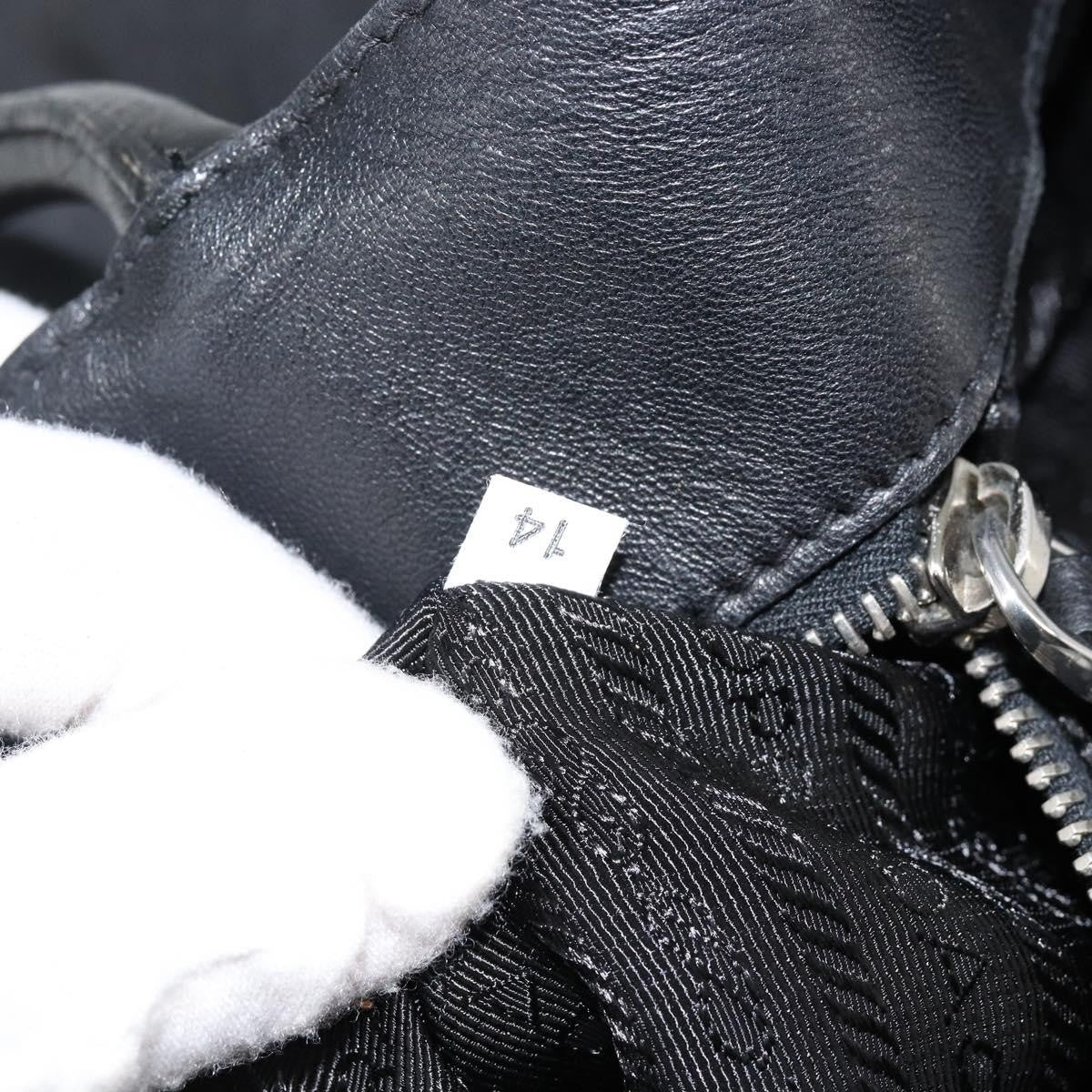 Prada Bow Tote Tessuto with Leather, BLACK, NYLON, Tote bag