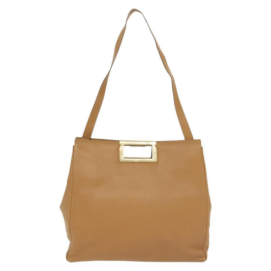 Salvatore Ferragamo Shoulder Bag Leather, BEIGE, LEATHER, Shoulder bag