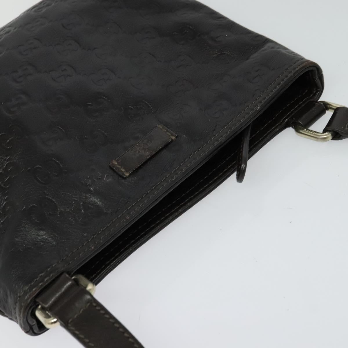 Gucci Zip Top Messenger Bag Guccissima Leather, BROWN, LEATHER, Shoulder bag