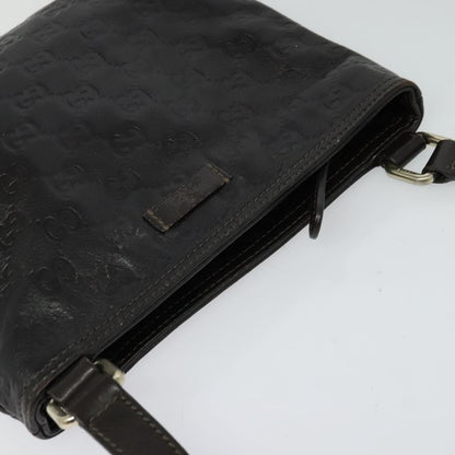Gucci Zip Top Messenger Bag Guccissima Leather, BROWN, LEATHER, Shoulder bag