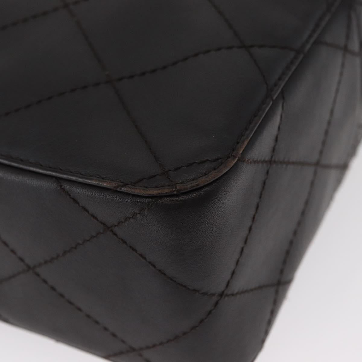 Chanel Vintage Front Pocket Camera Shoulder Bag Leather, BROWN, LEATHER, Shoulder bag