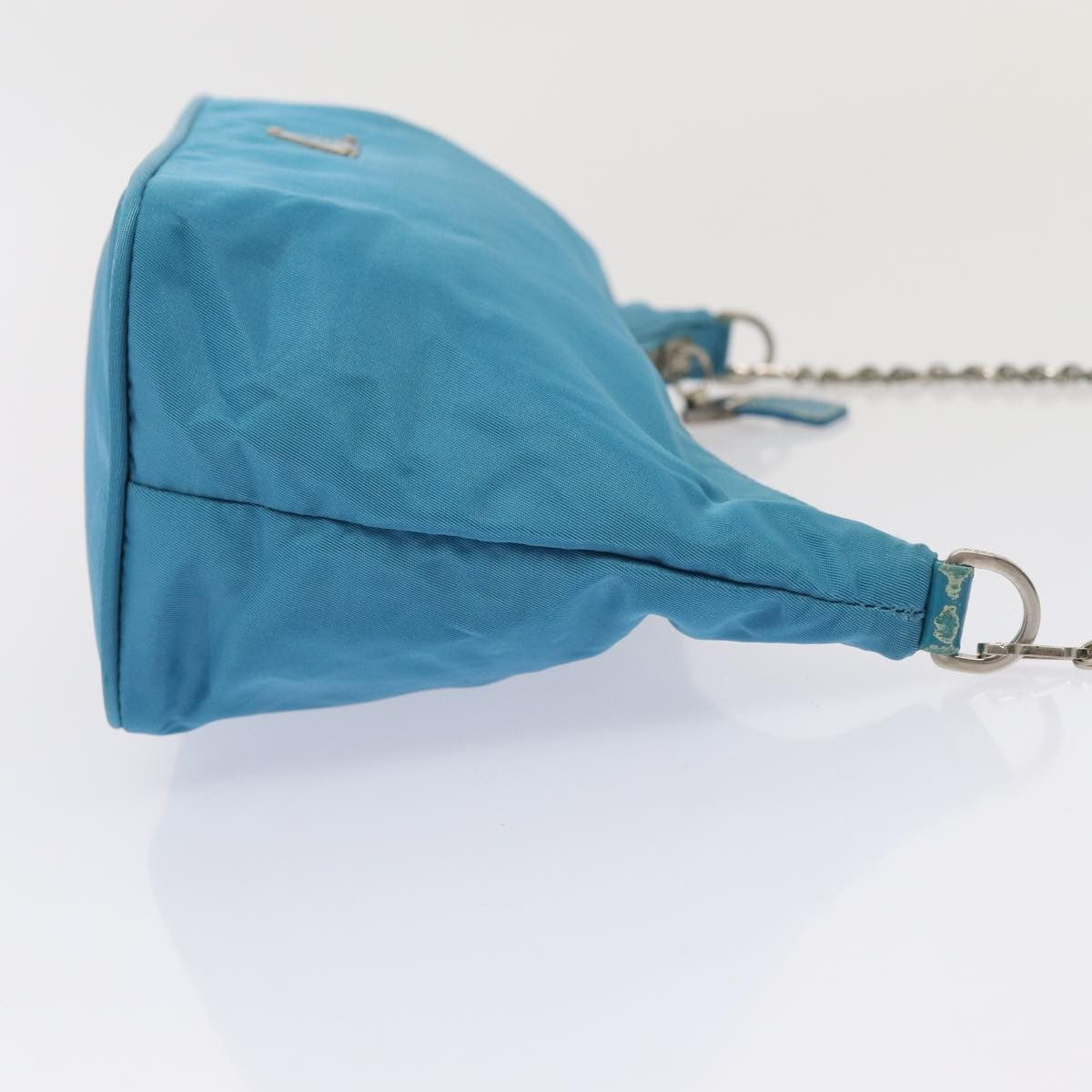 Prada Vintage Chain Shoulder Bag Tessuto, BLUE, NYLON, Shoulder bag