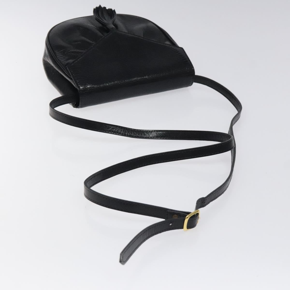 Saint Laurent Vintage Shoulder Bag Leather, BLACK, LEATHER, Shoulder bag