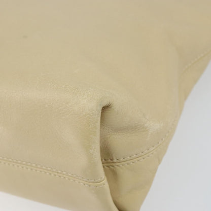 Chanel Vintage CC Logo Tote Leather, BEIGE, LEATHER, Tote bag