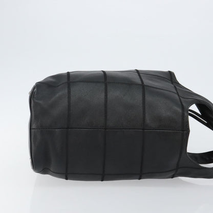 Chanel Square Stitch Tassel Hobo Quilted Leather, BLACK, LEATHER, Handbag