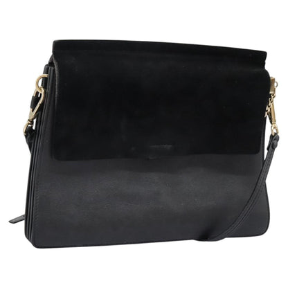 Chloe Faye Shoulder Bag Leather and Suede, BLACK, SUEDE, Shoulder bag